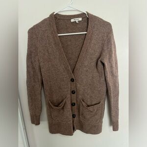 Madewell Womens XXS  Beige Harlow V Neck‎ Cardigan Sweater